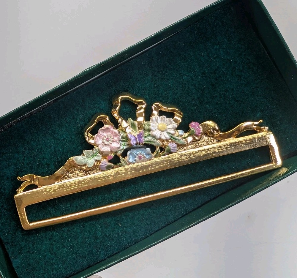Rare Just Nan PullWare BellPull Hardware Floral Ribbon New in the Box