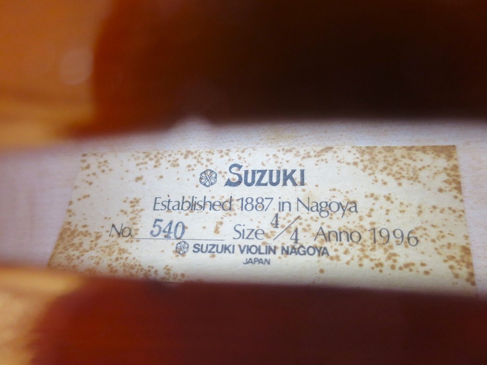 Suzuki Violin No. 540 (Advanced), 4/4, Japan - IMMACULATE!