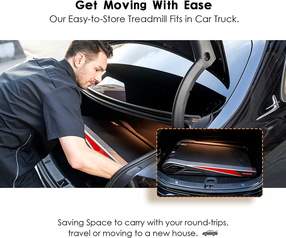 Compact Under Desk Treadmill with Remote & APP - 5% Incline Walking Pad