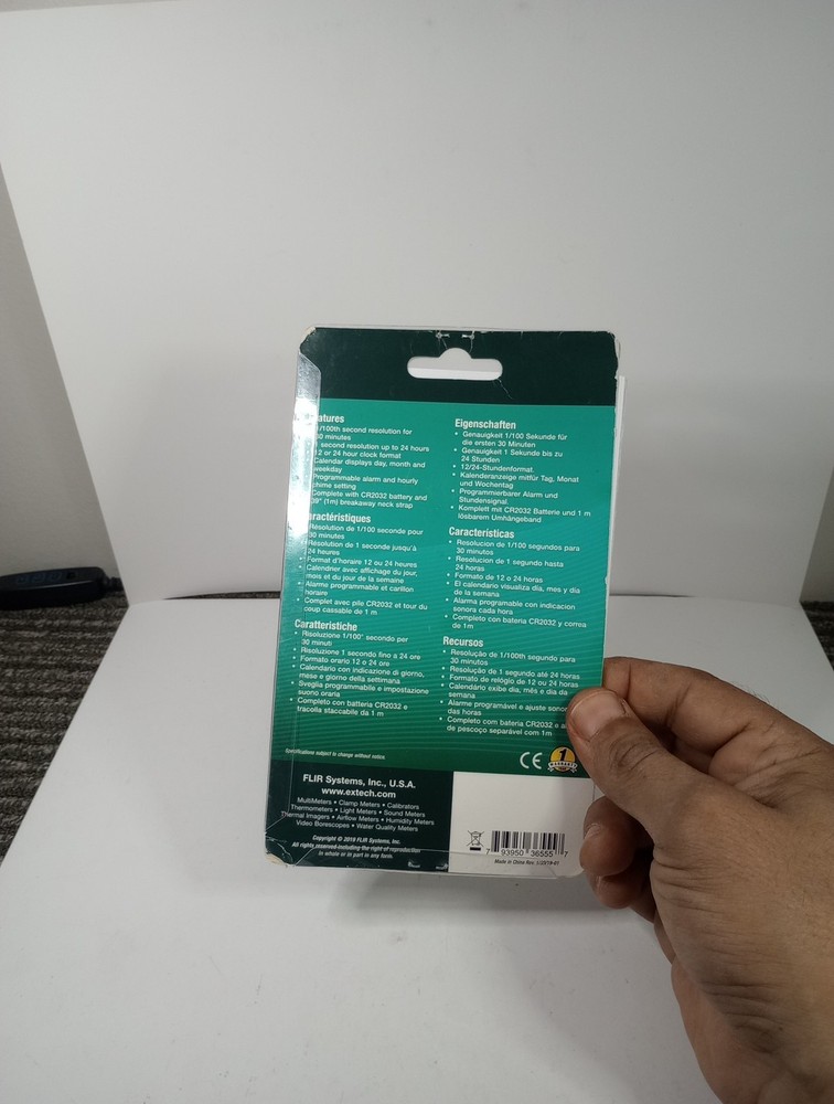 Extech STW515 Stopwatch/Clock with Backlit Display