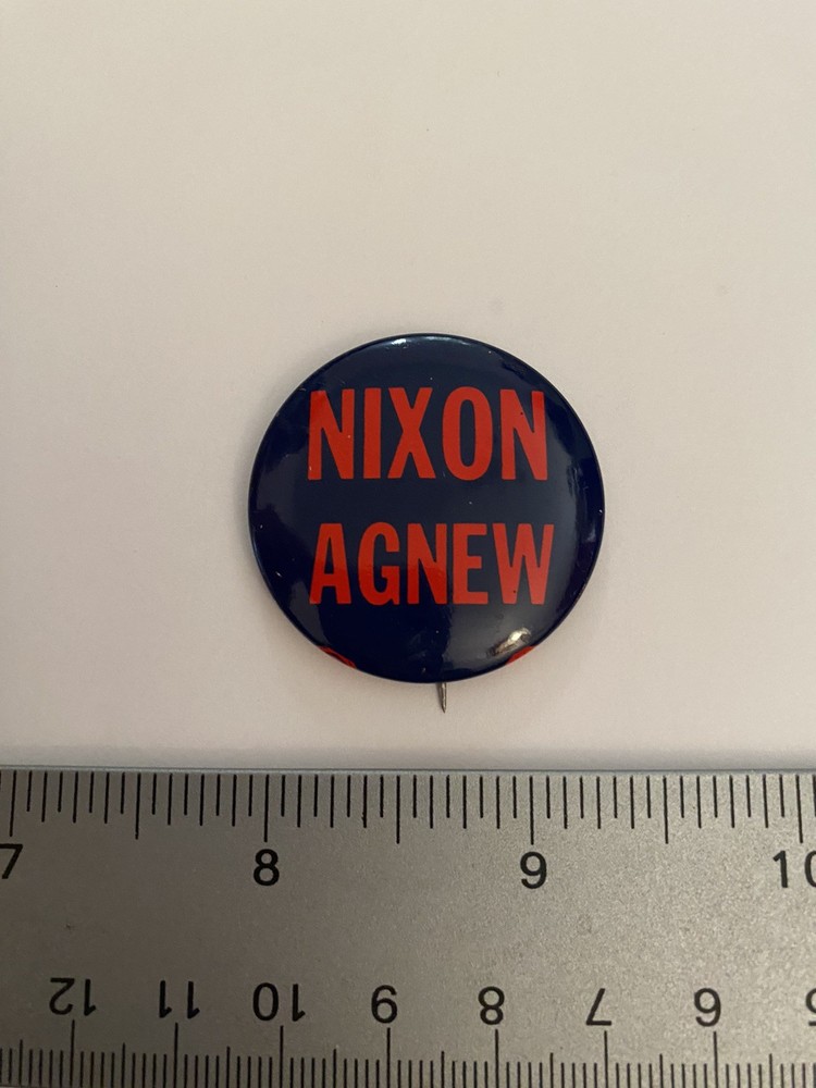 Nixon Agnew Pin Back Button P62