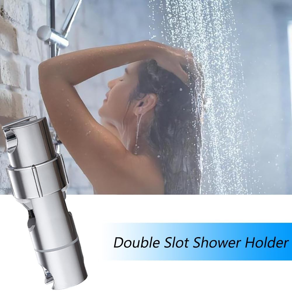 PIGIAOKA Shower Head Holder for Slide 135MM x 48MM/5.31'' x 1.88'', Silver