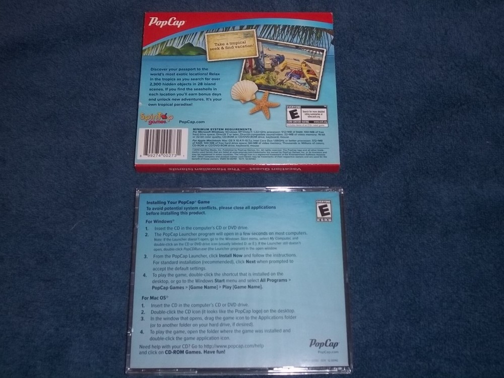 VACATION QUEST - THE HAWAIIAN ISLANDS CD-ROM SOFTWARE (PC/MAC, 2010)