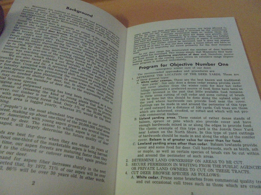 Vintage 1969 Pamphlet Save Minnesota Deer