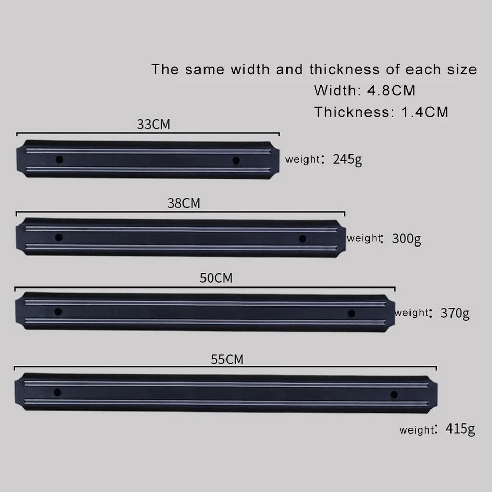 Wall Mount Magnetic Knife Scissor Storage Holder Rack Strip Kitchen Tool