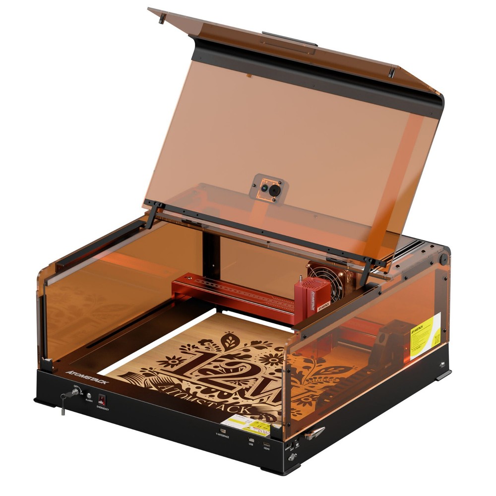 AtomStack A48 Ultra 210W Laser Engraver Engraving Cutting Machine with Enclosure