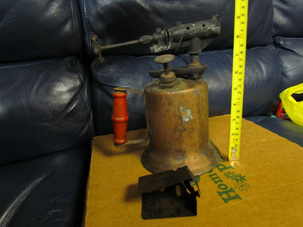 Vintage Antique Turner Brass Soder Torch Gas Blow Torch (6)