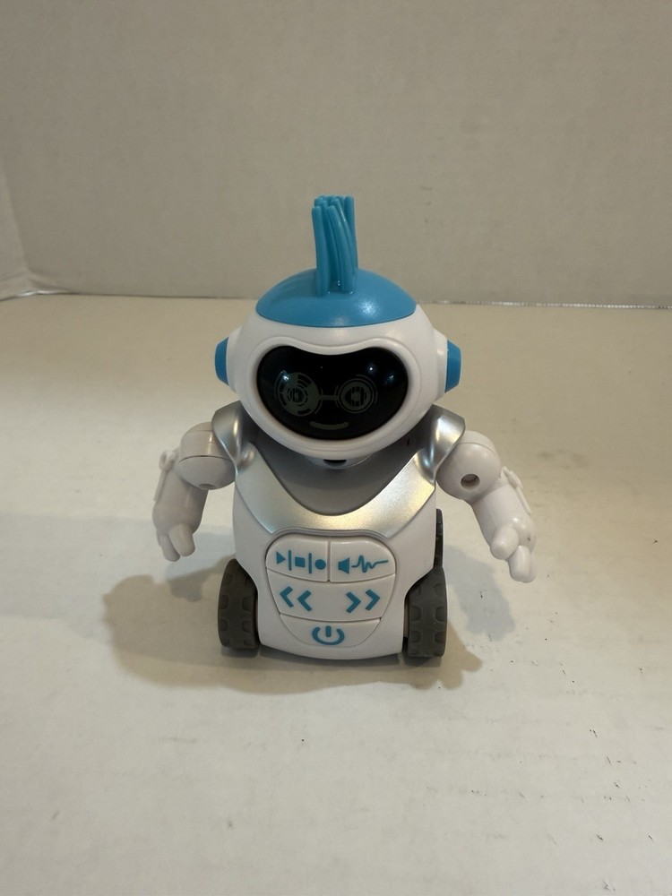 HEXBUG MoBots Ramblez Voice Changing Sidekick Blue~Lights, Sounds Robot Tested