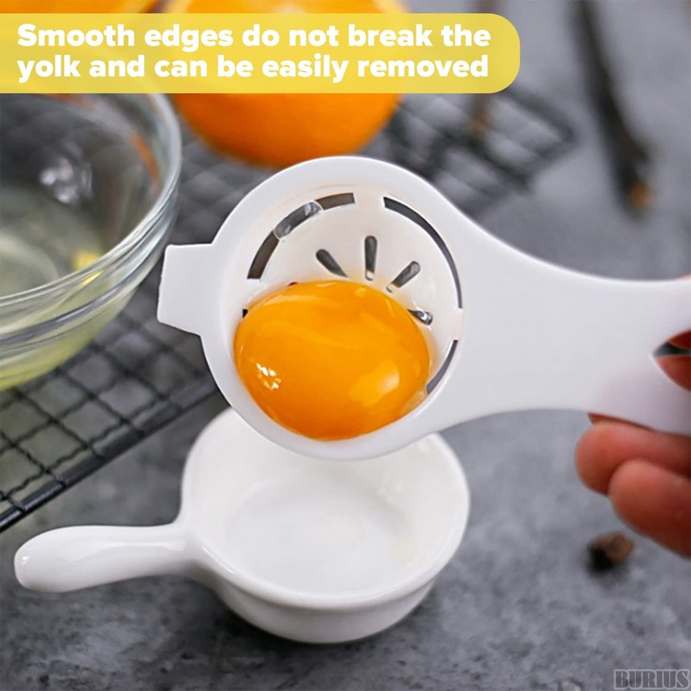 3-PACK Tool Yolk White Separator - Egg Divider Strainer Screen Filter - Bakin...