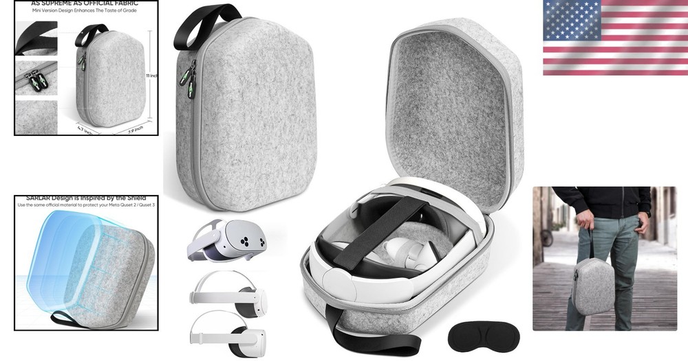 Compact Case for Oculus Quest 2/3S - Stylish Organization & Protection