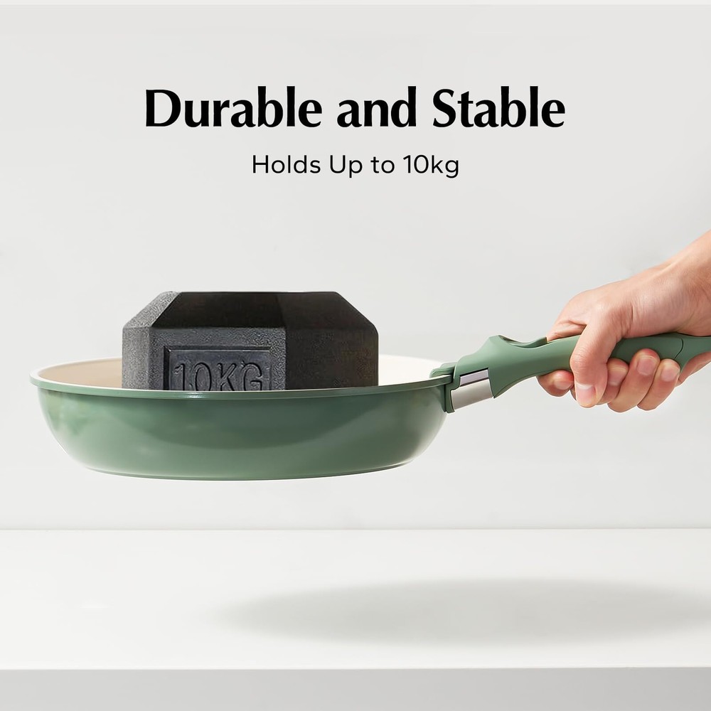 Green Removable Handle Detachable Cookware Replacement Pots Pans Universal