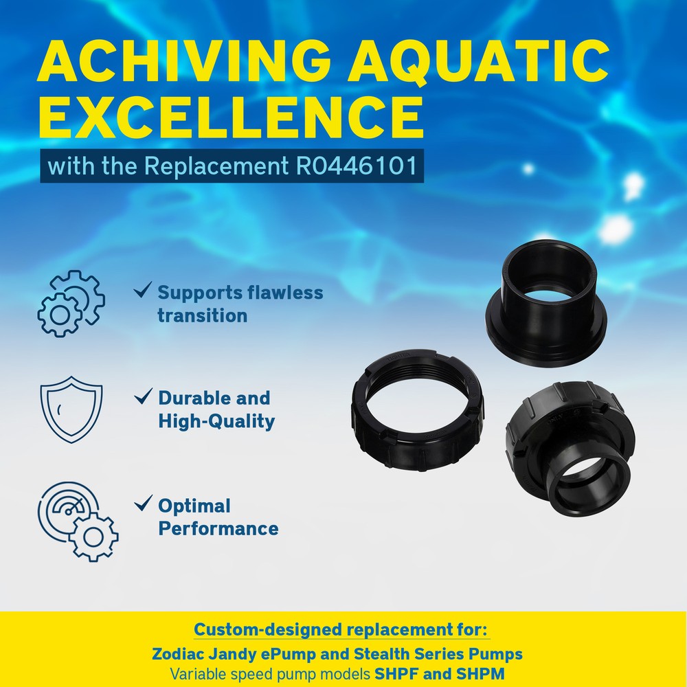 Zodiac Tail Piece w/ O Ring & Coupling Nut Replacement for SHPF, SHPM (Open Box)