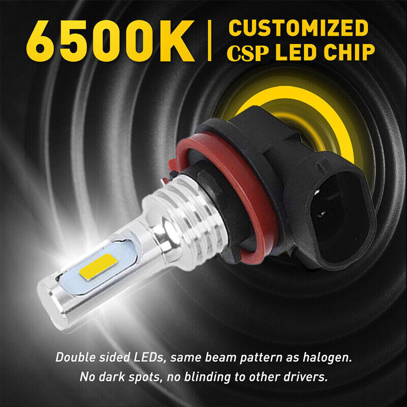 H11 LED Headlight Super Bright Bulbs Kit 6500K White 330000LM HIGH/LOW BEAM