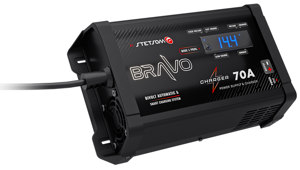 Stetsom BRAVO Charger 70A automatic BI-VOLT & smart charging system