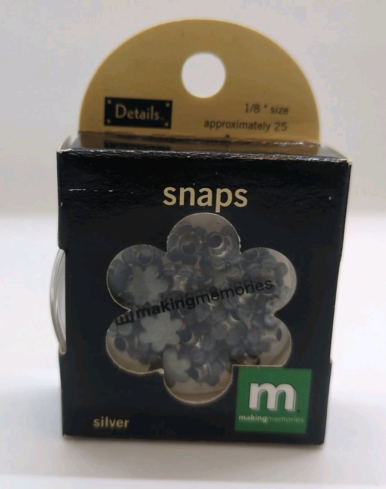 Making Memories Snaps and Eyelets 1/8" Stackable Clear Containers Set of 7