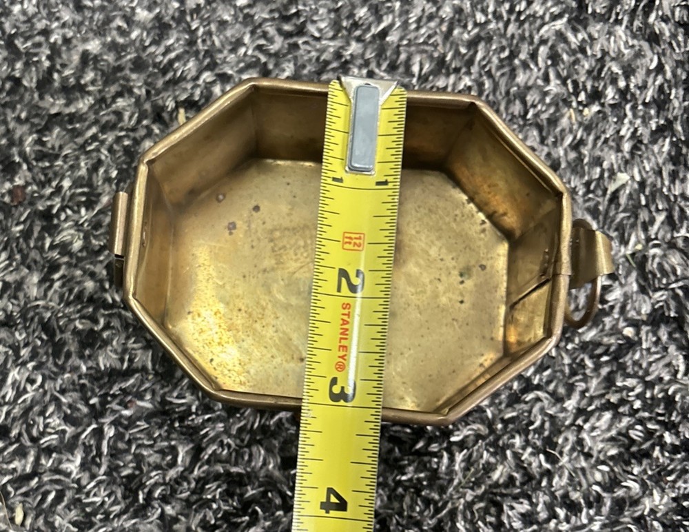 Brass Vintage Potpourri/Trinket Box Octagonal Shape