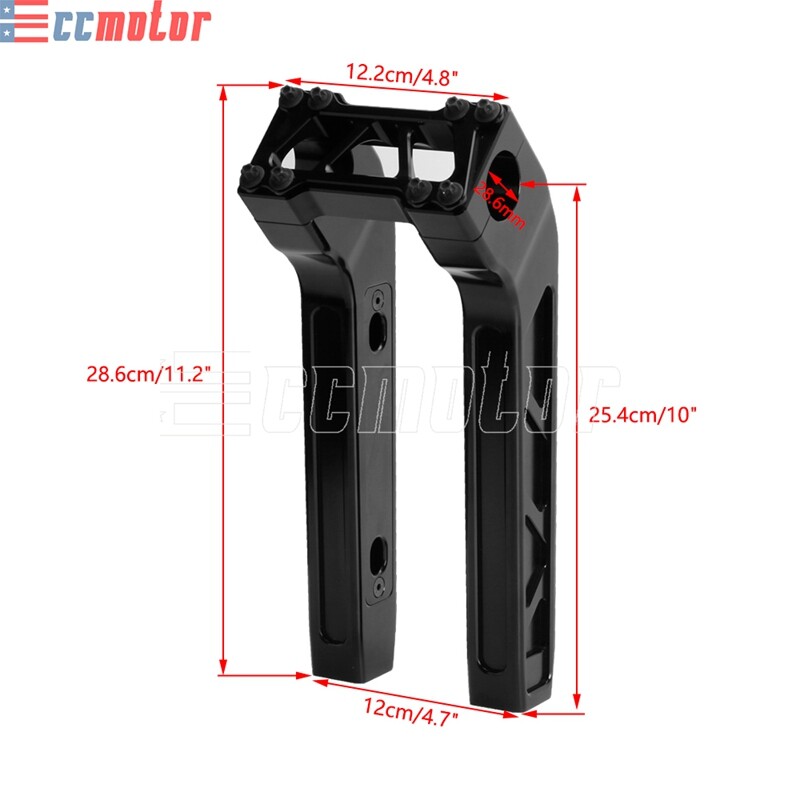 Club Style 1 1/8" Handlebar Riser For Harley Softail Touring 10" Pullback Riser