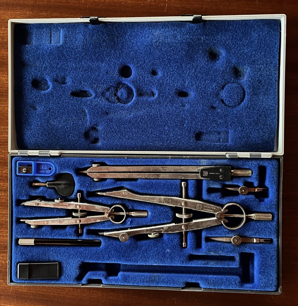 Assortment of Drafting tools - Charvoz Kit (incomplete), plus Vemco, Micro