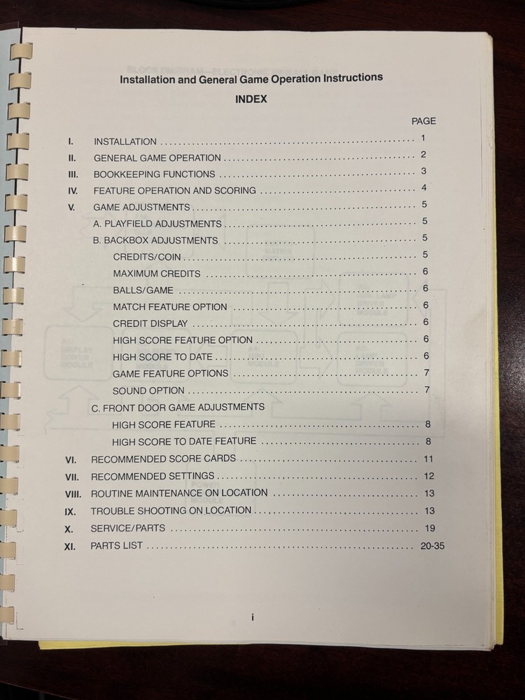 ORIGINAL-BALLY-EMBRYON-INTSTALLATION & OPERATIONS INSTRUCTIONS WITH SCHEMATICS