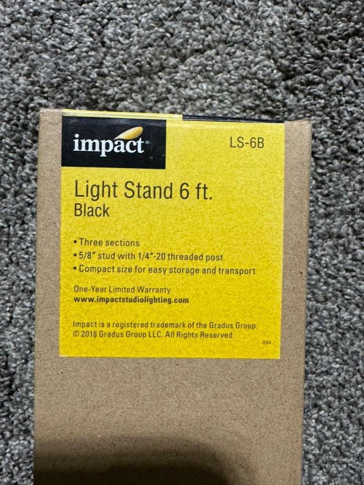 Impact Light Stand 6 Ft. BLK (LS-6B)