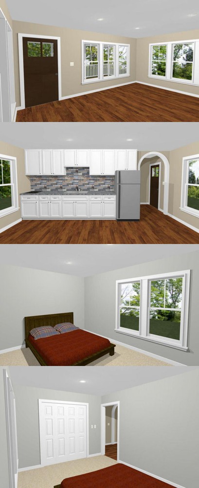 18x30 Tiny House -- 540 sq ft -- PDF Floor Plan - Model 4A