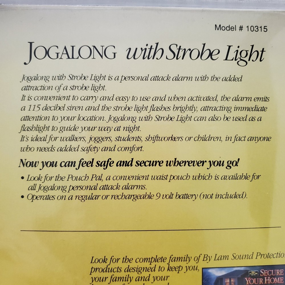 JOGALONG Personal Attack Alarm Strobe Light Flashlight Protection Safety BYLAM