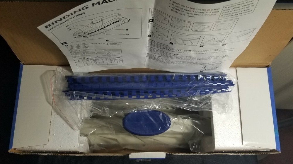Binding Machine for Scrapbooking, Reports, & More Up to 100 Sheets Platform Plus