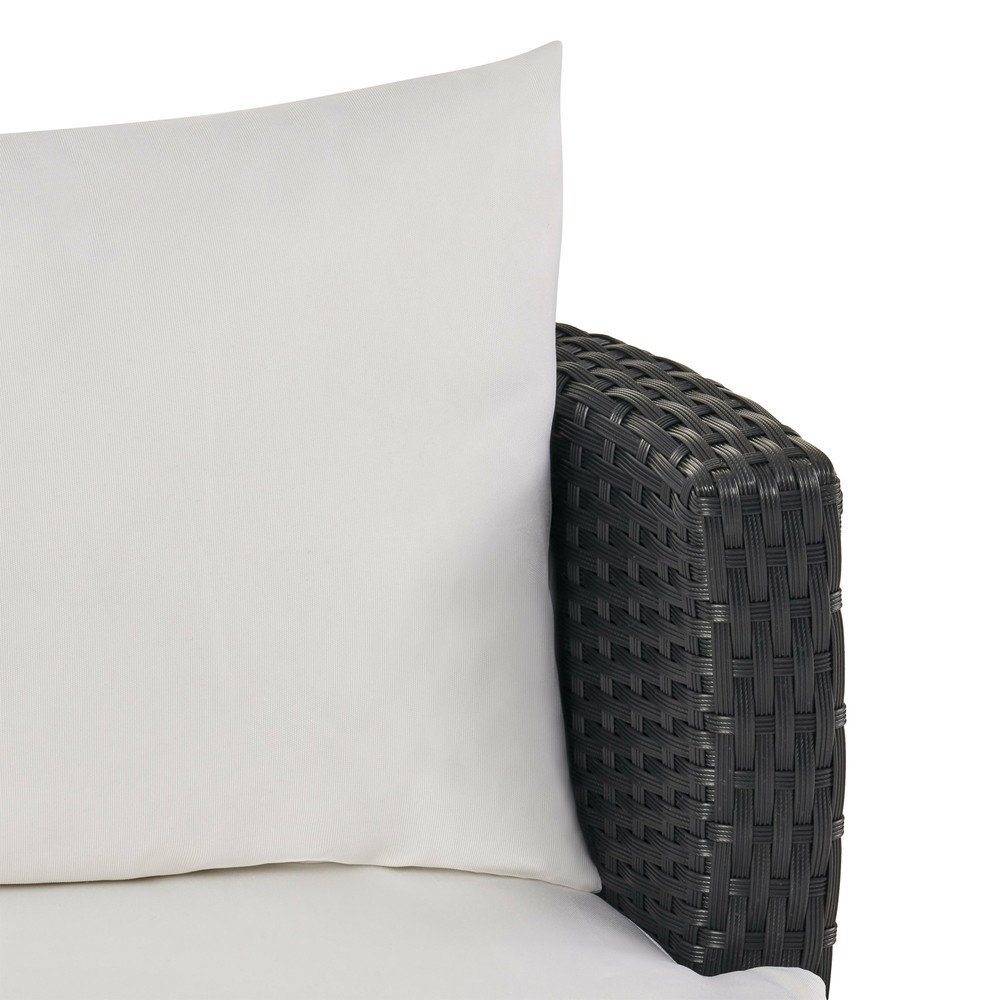 Pattaya 3pc Outdoor Black Wicker Chat Set