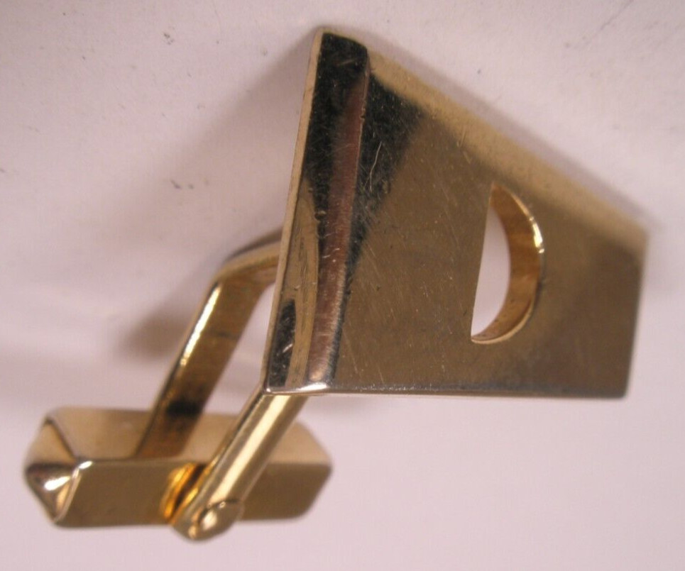 D Monogram Initials SWANK SINGLE Vintage Cuff Link replace lost/broken zi54