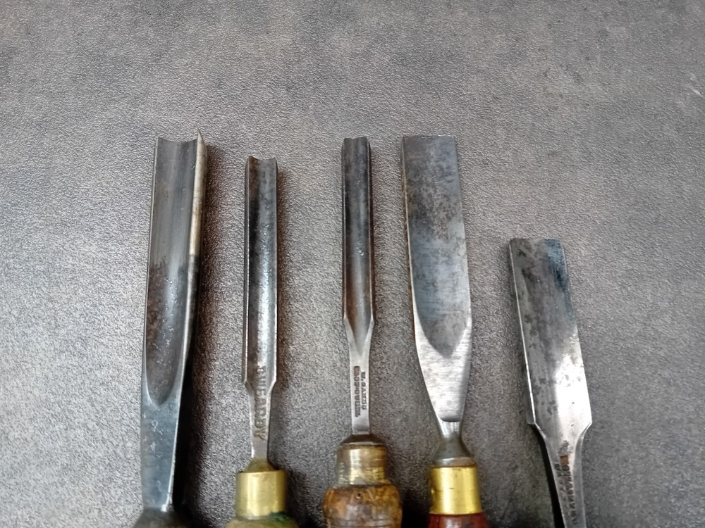 5 Vintage Carving Chisels