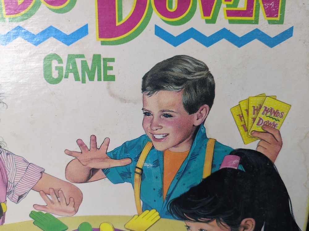 Vintage 1987 Hands Down Milton Bradley Game