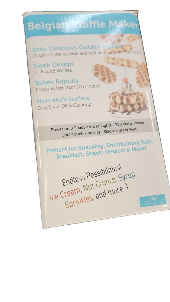 Courant 7-inch Belgian Waffle Maker - Red