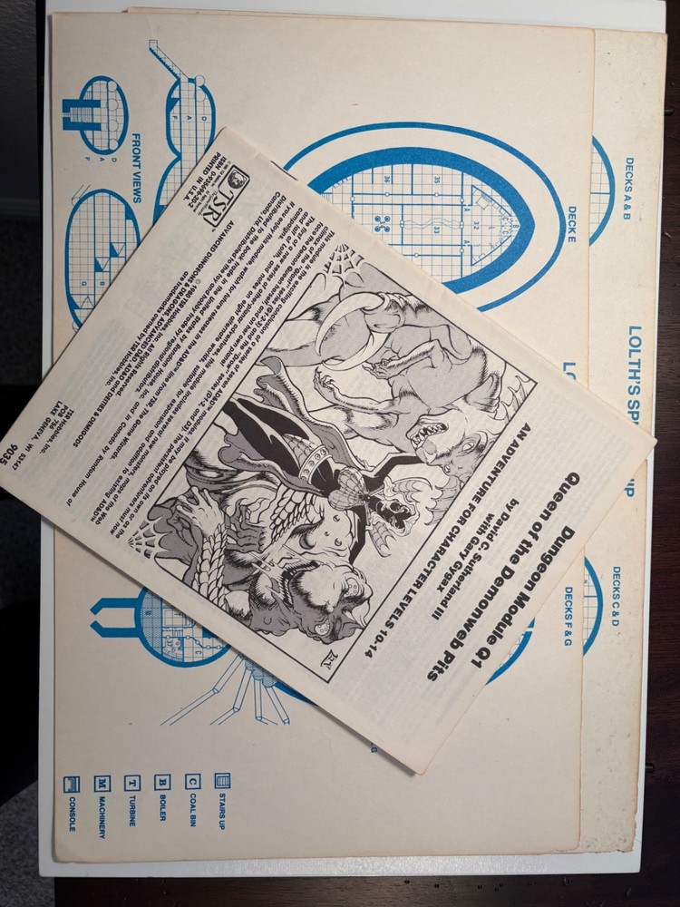 AD&D Dungeon Module Q1 Queen of the Demonweb Pits