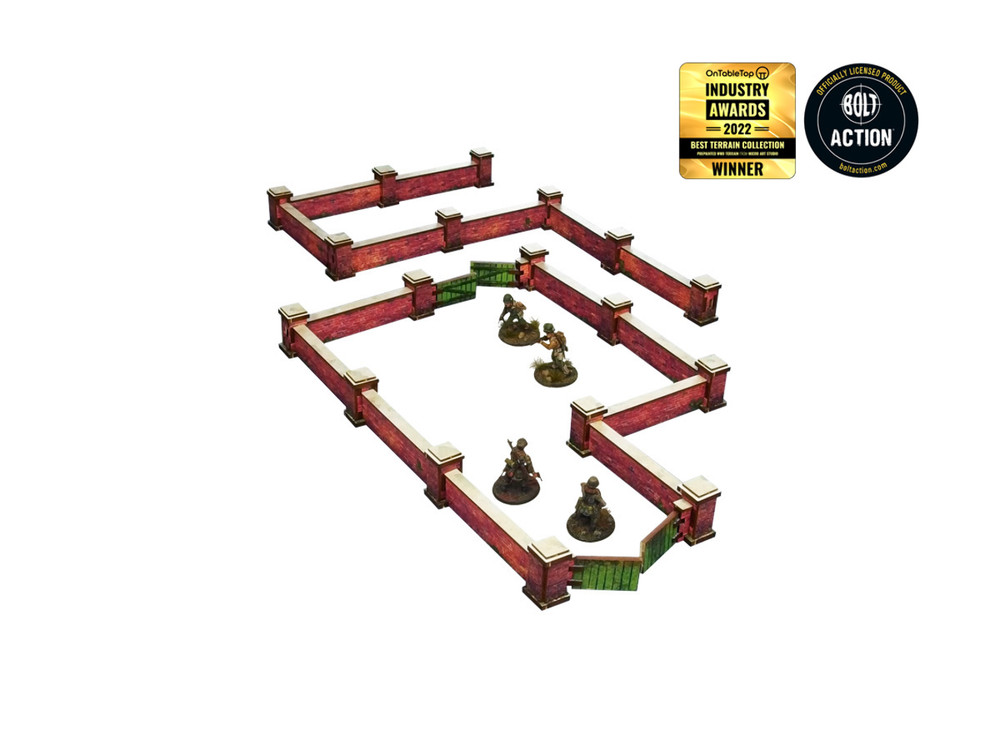 WW2 Normandy Wall w/ Gate (Low)