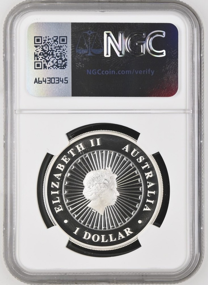 2015P Australia $1 NGC PF70 Ultra Cameo Rough Scaled Python Opal Series