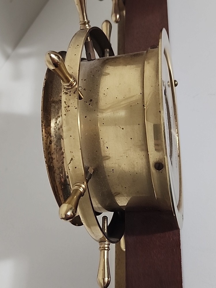 Seth Thomas Ships Bell Brass Helmsman Clock & Barometer E537-011