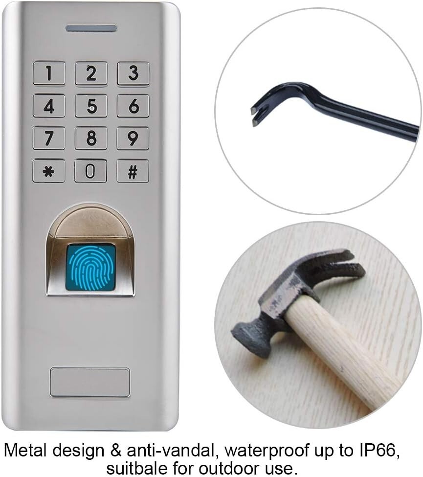 Biometric Fingerprint Access Controller Reader SF2 IP66 Metal Waterproof NEW