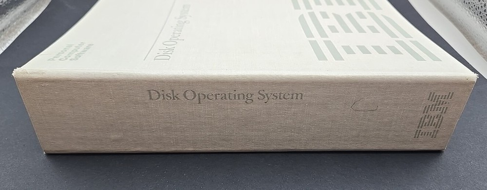 Vintage 1986 IBM Disk Operating System Manual 1st Edition Fabric Bound