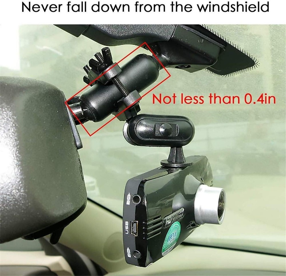 Universal Dash Cam Mount Rear View Mirror Holder with 16 Different Black