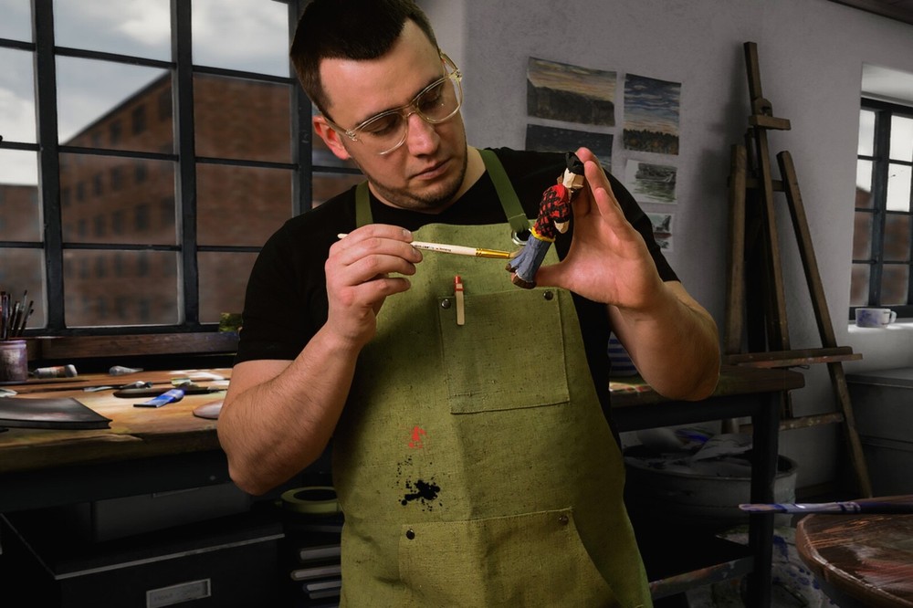 Adjustable Green Canvas Work Apron BeaverCraft AP1