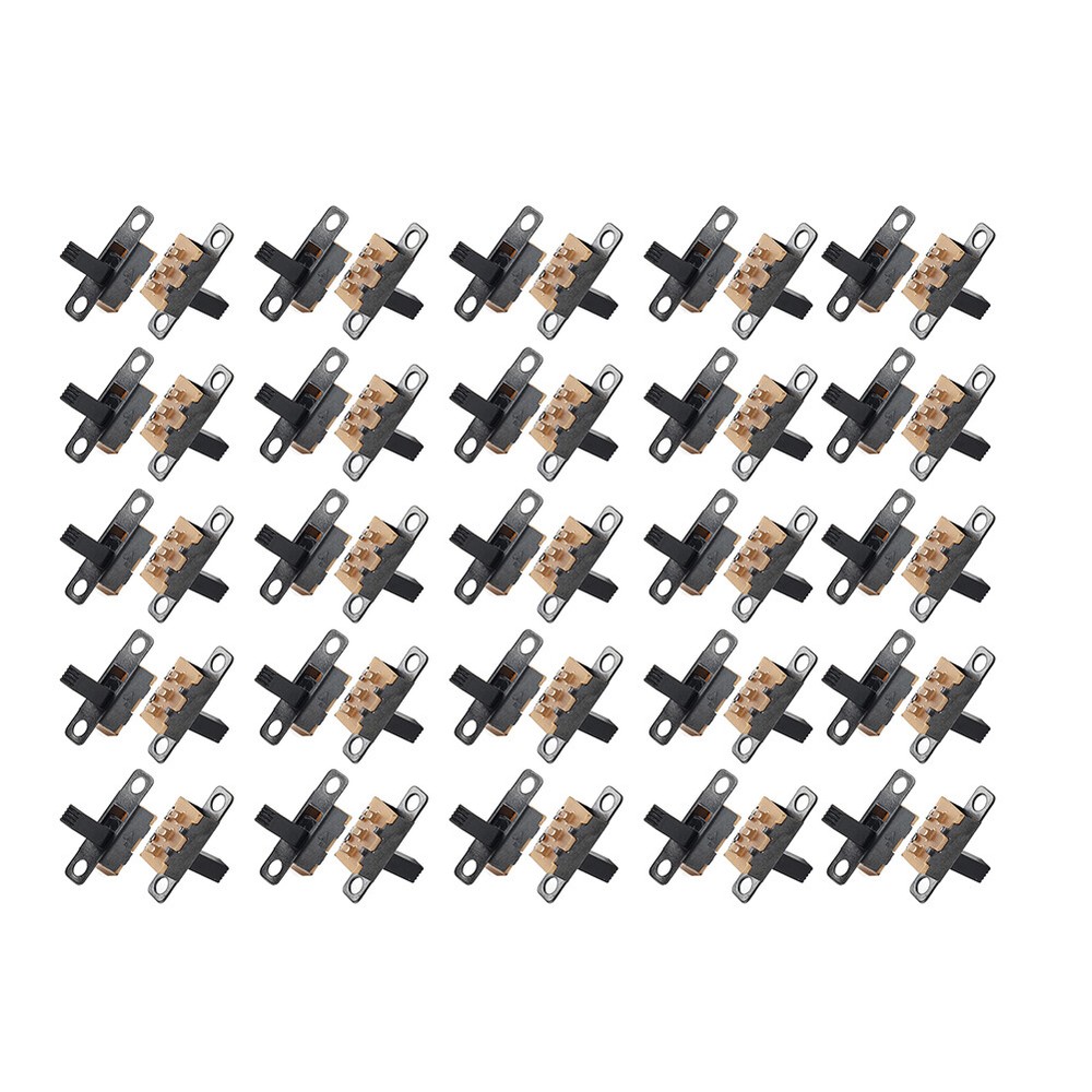 50Pcs 8mm Vertical Slide Switch SPDT 2 Position 3 Terminals PCB Panel Latching