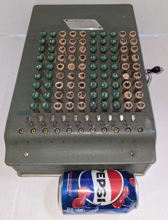 ANTIQUE / VINTAGE COMPTOMETER ADDING MACHINE - FELT & TARRANT MFG. - CHICAGO