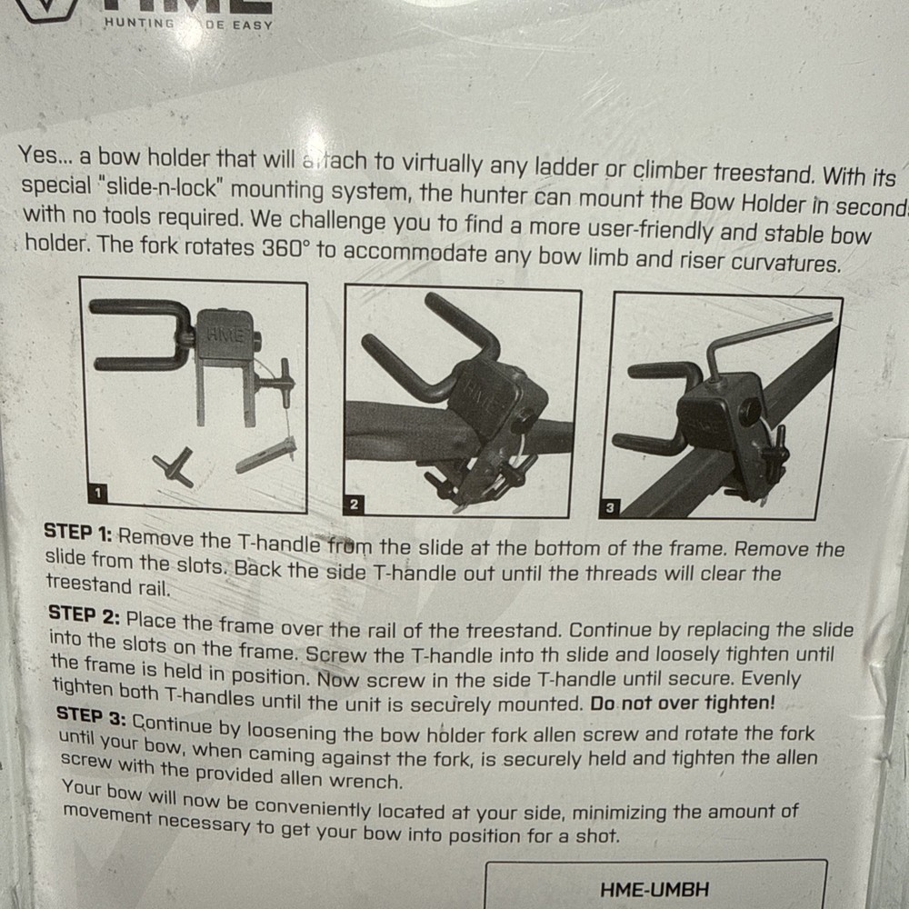 HME Universally Mountable Bow Holder. New in package
