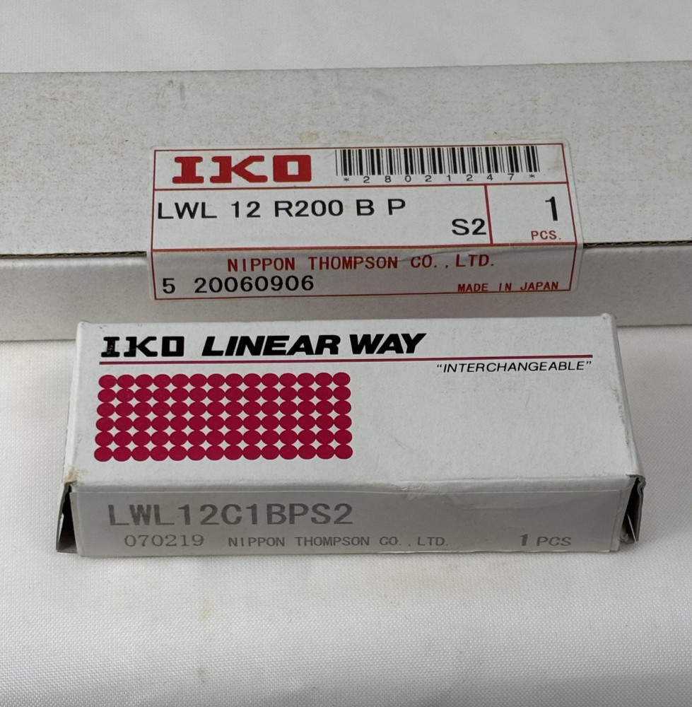 LINEAR GUIDE, IKO LWL 12 R200 WITH CARRIAGE