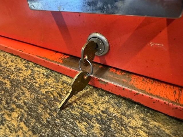 Vintage ATD Tools 3 Drawer Intermediate Middle Tool Box Toolbox With Keys