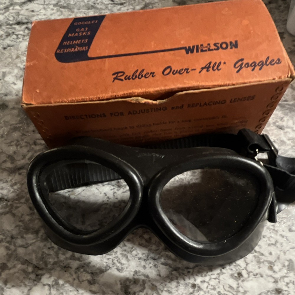 Wilson Rubber Over-All Goggles with Original Box