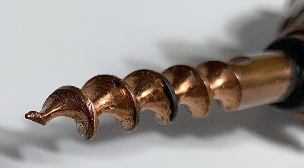 FINE Antique LARGE BRONZE KEY Figural CORKSCREW SIGNED
