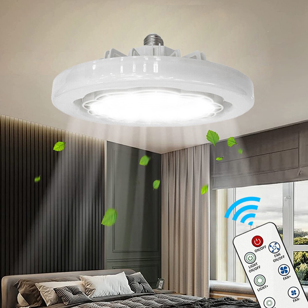 Socket Ceiling Fans with Light and Remote- Socket Fan light with Dimmable Led K1