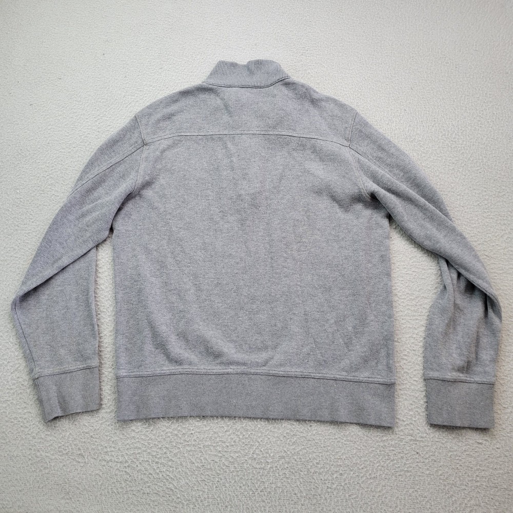 Eddie Bauer Sweater Mens Medium Gray Henley Pullover