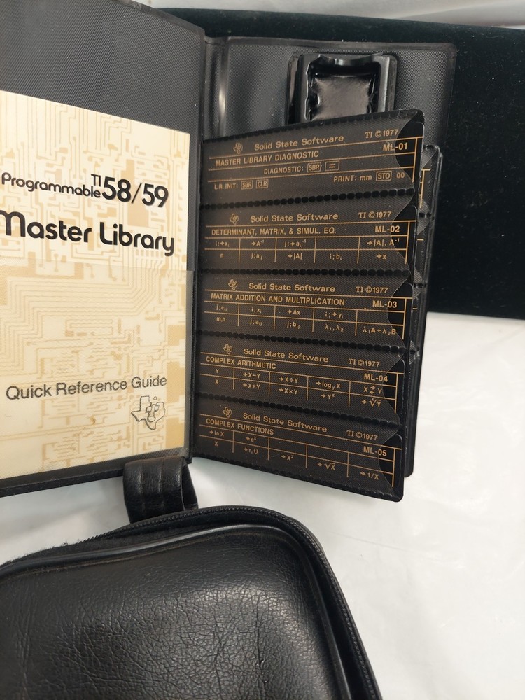 Vintage Texas Instruments TI-58 Programmable Calculator Master Library Module 1